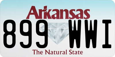 AR license plate 899WWI