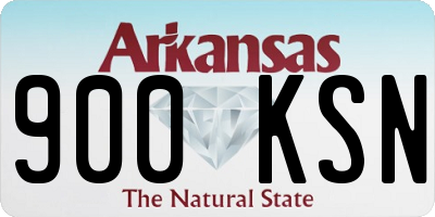 AR license plate 900KSN