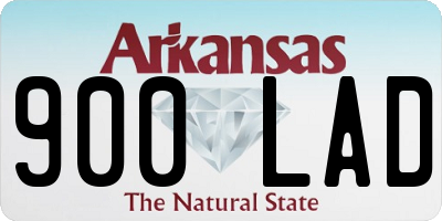 AR license plate 900LAD