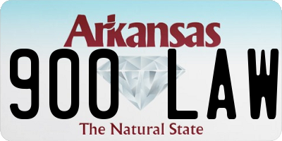 AR license plate 900LAW