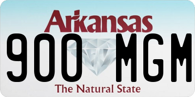 AR license plate 900MGM
