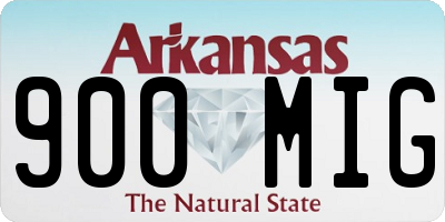 AR license plate 900MIG