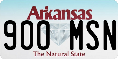 AR license plate 900MSN