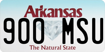 AR license plate 900MSU