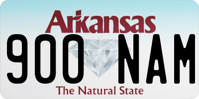 AR license plate 900NAM