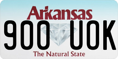 AR license plate 900UOK