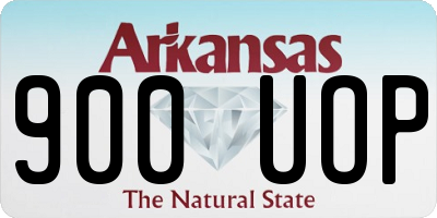 AR license plate 900UOP