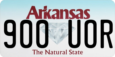 AR license plate 900UOR