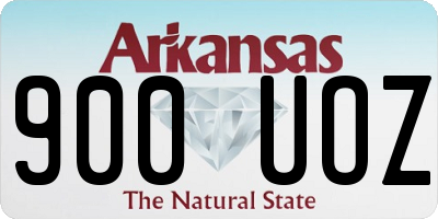 AR license plate 900UOZ