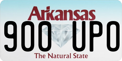AR license plate 900UPO