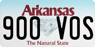 AR license plate 900VOS