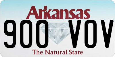 AR license plate 900VOV