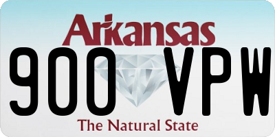 AR license plate 900VPW
