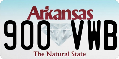 AR license plate 900VWB