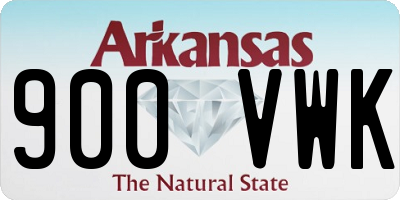 AR license plate 900VWK