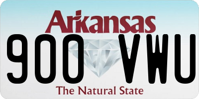 AR license plate 900VWU