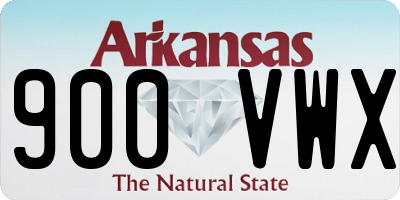 AR license plate 900VWX