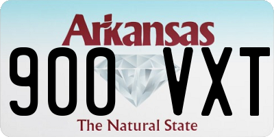 AR license plate 900VXT