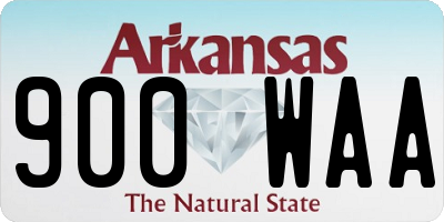 AR license plate 900WAA