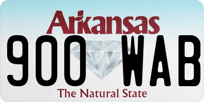 AR license plate 900WAB