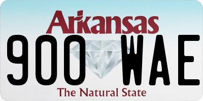 AR license plate 900WAE