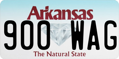 AR license plate 900WAG