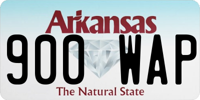 AR license plate 900WAP