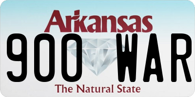 AR license plate 900WAR