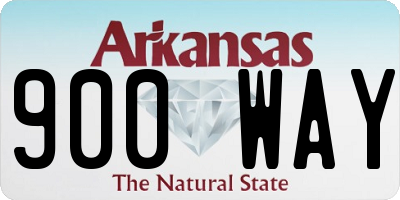 AR license plate 900WAY
