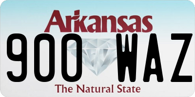 AR license plate 900WAZ