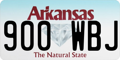 AR license plate 900WBJ