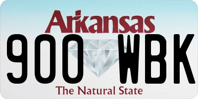 AR license plate 900WBK