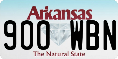 AR license plate 900WBN