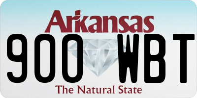 AR license plate 900WBT