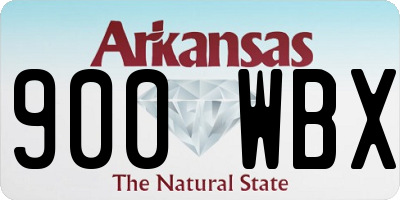 AR license plate 900WBX