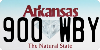 AR license plate 900WBY
