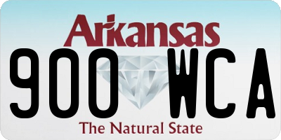 AR license plate 900WCA