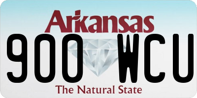 AR license plate 900WCU