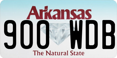 AR license plate 900WDB