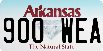 AR license plate 900WEA