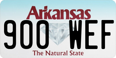 AR license plate 900WEF