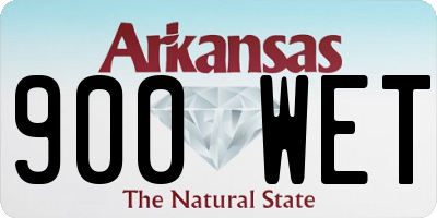AR license plate 900WET