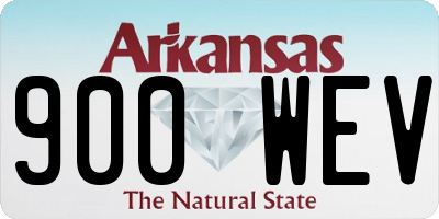 AR license plate 900WEV