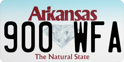 AR license plate 900WFA