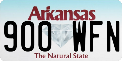 AR license plate 900WFN