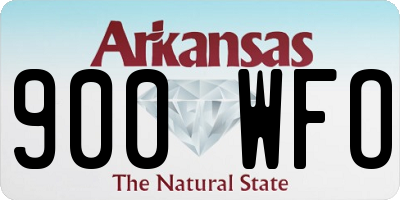 AR license plate 900WFO