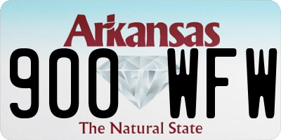AR license plate 900WFW