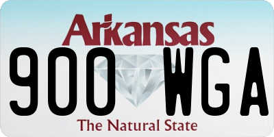 AR license plate 900WGA