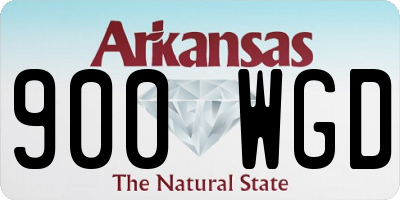 AR license plate 900WGD
