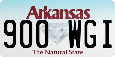 AR license plate 900WGI